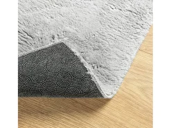 Hester Alfombra de pelo corto suave lavable HUARTE gris 240x240 cm