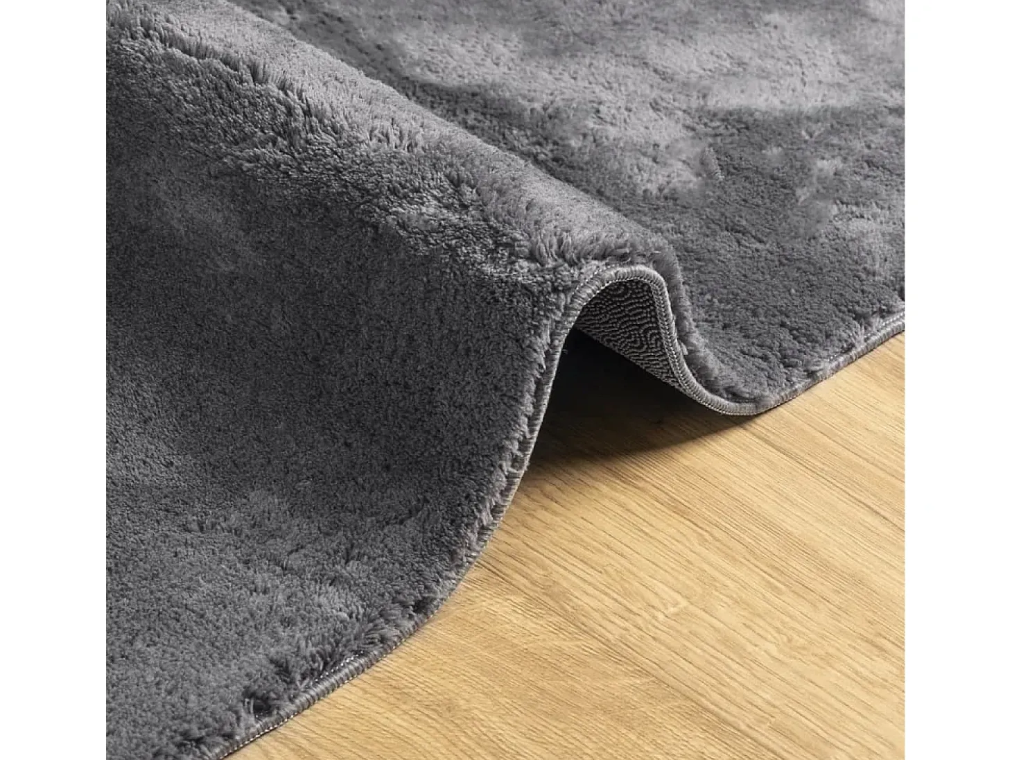 Hester Alfombra de pelo corto suave lavable HUARTE antracita 160x230cm