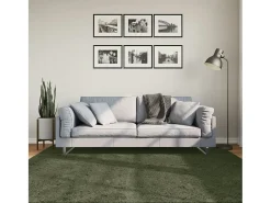 Hester Alfombra pelo corto suave lavable HUARTE verde bosque 200x200cm