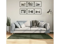 Hester Alfombra pelo corto suave lavable HUARTE verde bosque 80x150 cm