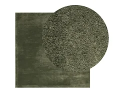 Hester Alfombra pelo corto suave lavable HUARTE verde bosque 240x240cm