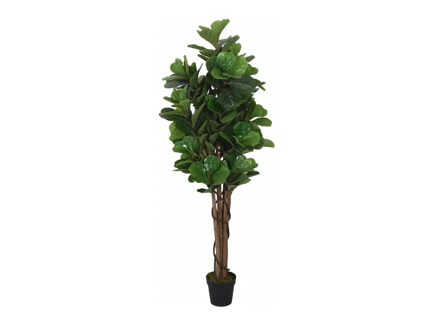 Higuera de hojas de violín artificial 134 hojas verde 80 cm ES901179