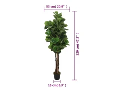 Higuera de hojas de violín artificial 134 hojas verde 80 cm ES901179