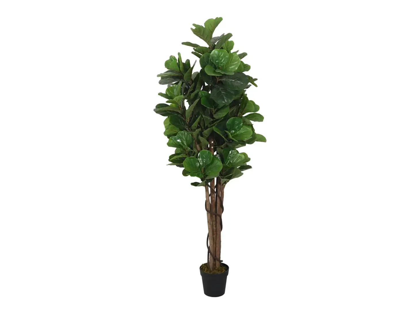 Higuera de hojas de violín artificial 232 hojas verde 180 cm ES120478