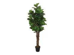 Higuera de hojas de violín artificial 180 hojas verde 150 cm ES779157