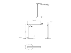 Ideal - Lámpara de mesa Fabas Luce blanca - LED táctil de 10 W integrado regulable CCT (3000K 4000K 5000K 6000K)