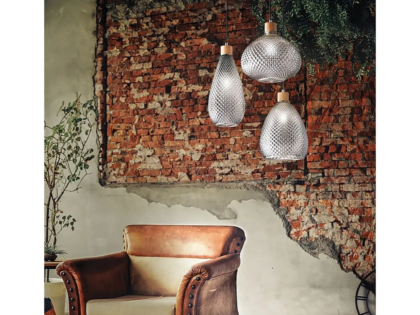 Ideal Lux BERGEN-1 - Lámpara colgante de techo tipo domo para interior 1 gris claro, E27