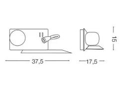 Ideal Lux Book - Aplique LED 2 luces Blanca, G9