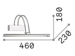 Ideal Lux Bow - Aplique LED para cuadro mediano, Latón antiguo