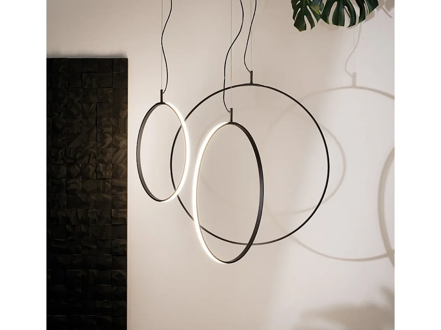 Ideal Lux CIRCUS Lámpara de Techo Colgante LED Integrada 74cm Negra, 3000K