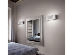 Ideal Lux Clip - Aplique de pared grande para interiores con 2 luces, cromo, E27