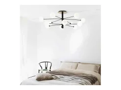 Ideal Lux COSMOPOLITAN Lámpara de techo semiempotrable multibrazo 10 brazos negra