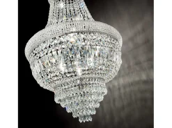 Ideal Lux DUBAI - Lámpara colgante tipo candelabro de techo para interiores, 24 luces, cromo, E14