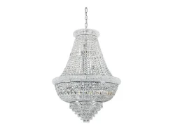 Ideal Lux DUBAI - Lámpara colgante tipo candelabro de techo para interiores, 24 luces, cromo, E14