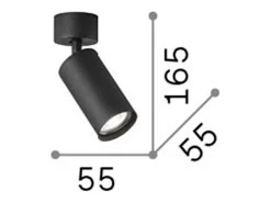 Ideal Lux DYNAMITE - Lámpara de techo Spotlight de interior 1 luz Blanca, GU10