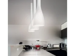 Ideal Lux Flut - Lámpara colgante de techo pequeña con 1 luz blanca, E14