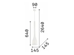 Ideal Lux Flut - Lámpara colgante de techo grande con 1 luz blanca, E27