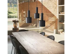 Ideal Lux HOLLY - Lámpara colgante de techo para interior 1 luz Negro, E27