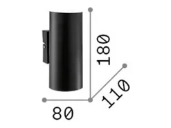 Ideal Lux Hot - Lámpara de pared 2 Light Up & Down Blanca, GU10