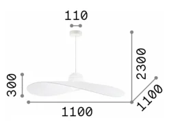 Ideal Lux Madame - 1 luz colgante de techo tipo domo negro