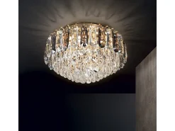 Ideal Lux MAGNOLIA - Lámpara de techo empotrada de cristal para interior 7 luces Dorado, G9