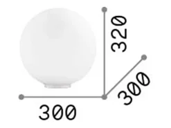 Ideal Lux Mapa Bianco - Lámpara de sobremesa 1 Light Medium Globe Blanca, E27