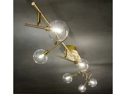 Ideal Lux Maracas - Lámpara de techo 6 luces Latón antiguo