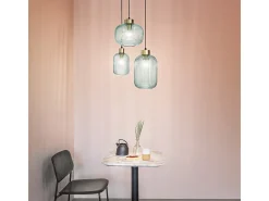 Ideal Lux MINT-1 - Cúpula de vidrio para interior Lámpara colgante de techo 1 verde claro, E27