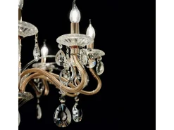 Ideal Lux Negresco - Lámpara de araña de 10 luces, acabado dorado, E14