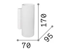 Ideal Lux Paul - Lámpara de pared 2 Light Up & Down Blanca, G9