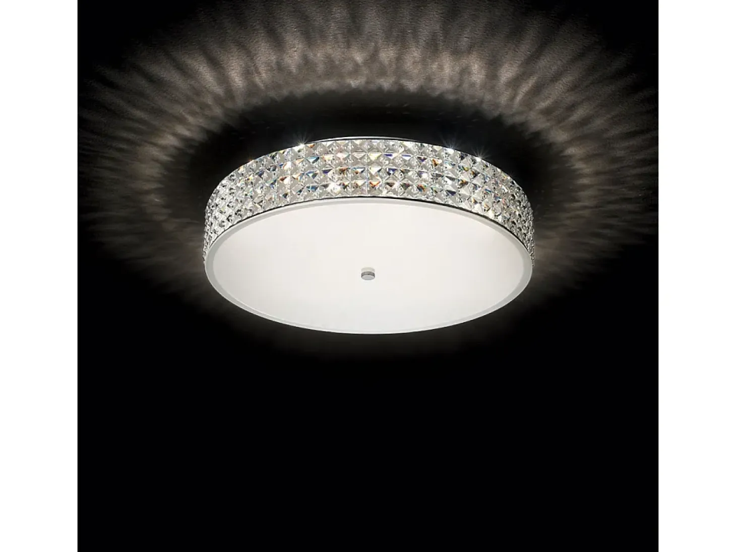 Ideal Lux Roma - Lámpara de techo empotrada grande de 9 luces, cromo, G9