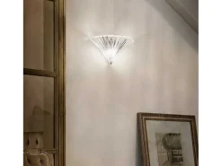 Ideal Lux Santa - 1 encendedor de pared grande para interiores claro transparente con vidrio, E14