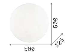 Ideal Lux Simply - Plafón de techo grande de 4 luces Blanco, E27