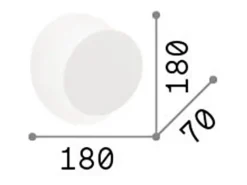 Ideal Lux TICK - Aplique LED Integrado Interior 1 Luz Plata 3000K