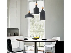 Ideal Lux Triade - 1 luz colgante de techo tipo domo negro