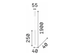 Ideal Lux Tube - Lámpara colgante de techo delgada LED 1 luz Negro
