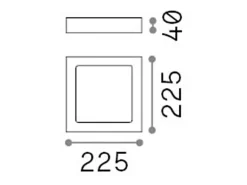 Ideal Lux Universal - Foco empotrado mediano cuadrado interior 1 luz LED Blanco
