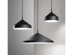 Ideal Lux YURTA Plafón Colgante Dome Negro 50cm