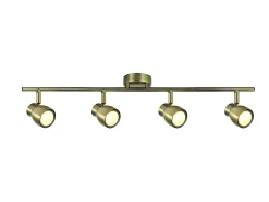 Iluminacion Para Baño Regleta Chacho Cuero 4 Focos Articulables