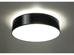 Incasso cilindrico nero 55cm E27 Plafón cilíndrico Negro 55cm E27