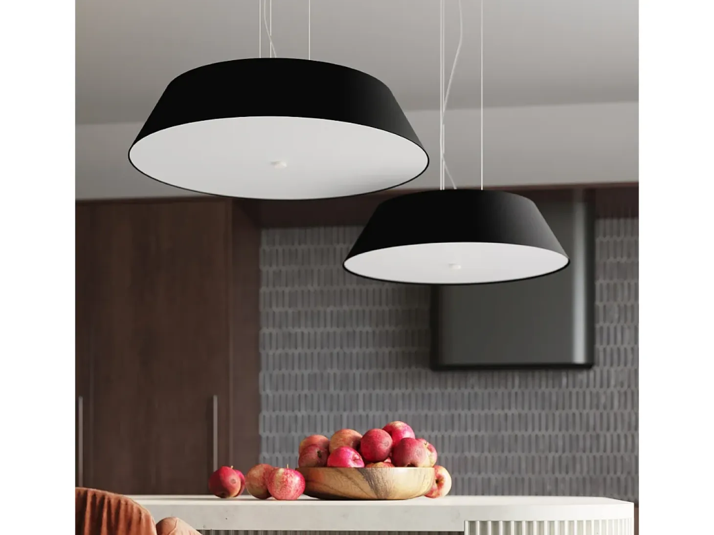 Incasso Cilindrico Nero 60cm E27 Plafón cilíndrico Negro 60cm E27