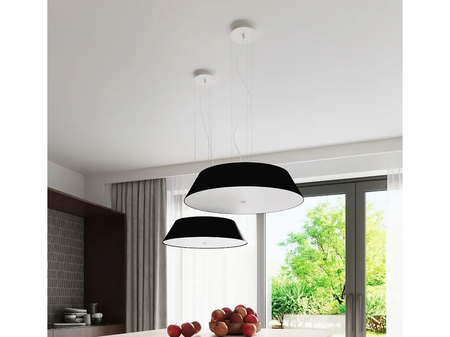 Incasso Cilindrico Nero 60cm E27 Plafón cilíndrico Negro 60cm E27