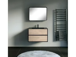 Indus Espejo 80x60 negro mate Essebagno