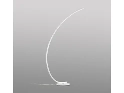 Iole Lámpara de pie LED regulable 30W luz cálida 3000K - Lámpara de pie en color blanco satinado, diseño moderno en aluminio, IP20