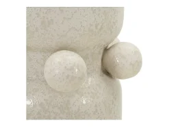Jarrón bola cerámica blanca 16x28 cm