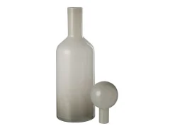 Jarrón botella de vidrio blanco 15.5*15.5*46 cm