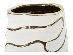 Jarrón de cerámica blanca 14,5x39,5 cm