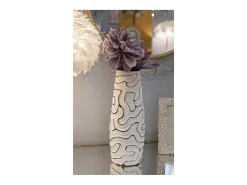 Jarrón de cerámica blanca 14,5x39,5 cm