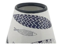 Jarrón de cerámica blanco con forma de pez 14x34 cm