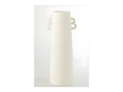 Jarrón de cerámica blanco 22x18x55 cm